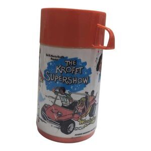 Vintage Sid & Marty 1976 The Krofft Supershow Plastic Thermo Bottle by Aladdin‎